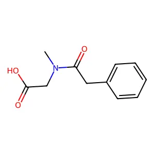 2-[Methyl(2-phenylacetyl)amino]acetic acid structure
