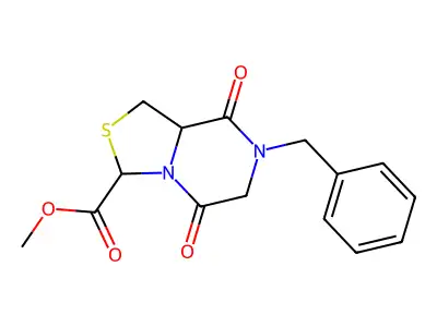 Methyl 7-benzyl-5,8-dioxohexahydro[1,3]thiazolo[3,4-a]pyrazine-3-carboxylate structure