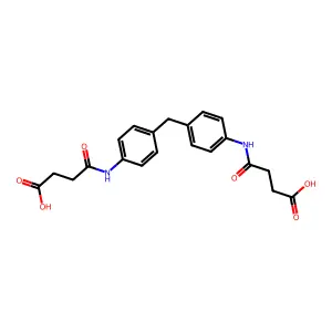 4,4'-[Methylenebis(4,1-phenyleneimino)]bis(4-oxobutanoic acid) structure