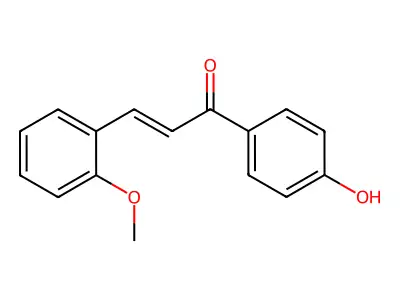 (E)-1-(4-hydroxyphenyl)-3-(2-methoxyphenyl)prop-2-en-1-one structure