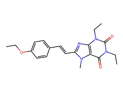 8-[2-(4-Ethoxyphenyl)ethenyl]-1,3-diethyl-7-methylpurine-2,6-dione structure