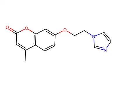 2H-1-Benzopyran-2-one, 7-(2-(1H-imidazol-1-yl)ethoxy)-4-methyl- structure