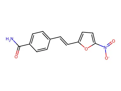 4-[2-(5-Nitrofuran-2-yl)ethenyl]benzamide structure
