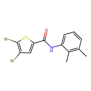 4,5-dibromo-N-(2,3-dimethylphenyl)thiophene-2-carboxamide structure