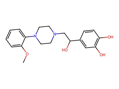 4-(1-Hydroxy-2-(4-(2-methoxyphenyl)-1-piperazinyl)ethyl)-1,2-benzenediol structure