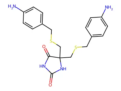 5,5di-4BzSCH2 hydantoin structure