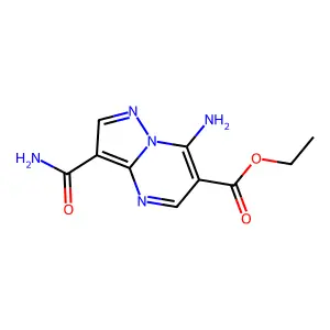 Ethyl 7-amino-3-carbamoylpyrazolo[1,5-a]pyrimidine-6-carboxylate structure