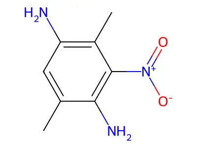 1,4-Benzenediamine, 2,5-dimethyl-3-nitro- structure