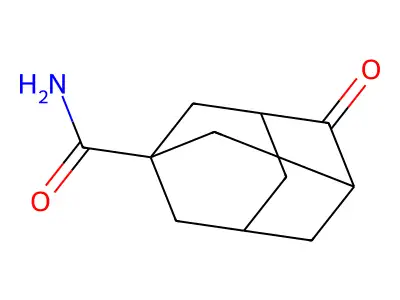 (3R,5S)-4-oxoadamantane-1-carboxamide structure