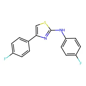 N,4-bis(4-fluorophenyl)-1,3-thiazol-2-amine structure