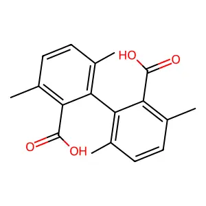 3,3',6,6'-Tetramethyl[1,1'-biphenyl]-2,2'-dicarboxylic acid structure