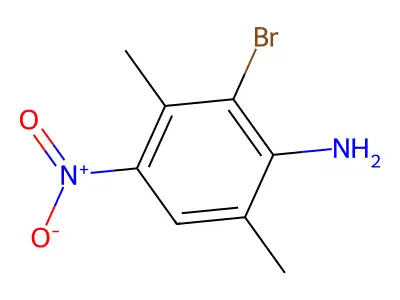 2-Bromo-3,6-dimethyl-4-nitroaniline structure