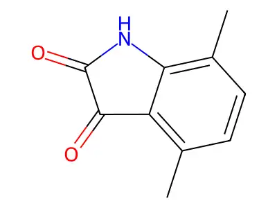 4,7-dimethyl-2,3-dihydro-1H-indole-2,3-dione structure