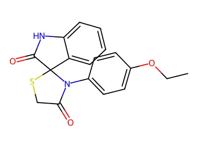 3-(4-Ethoxyphenyl)spiro[1,3-thiazolidine-2,3'-indoline]-4,7-dione structure