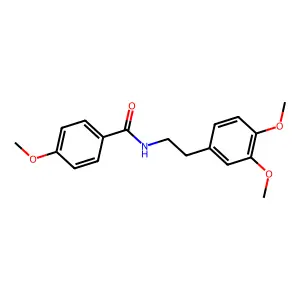 N-[2-(3,4-dimethoxyphenyl)ethyl]-4-methoxybenzamide structure