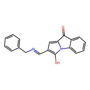 (2E)-2-[(benzylamino)methylidene]pyrrolo[1,2-a]indole-1,4-dione structure