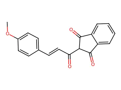 1H-Indene-1,3(2H)-dione, 2-[3-(4-methoxyphenyl)-1-oxo-2-propenyl]- structure