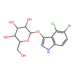 5-Bromo-4-chloro-3-indolyl beta-D-glucopyranoside structure