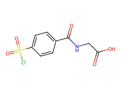 2-{[4-(Chlorosulfonyl)phenyl]formamido}acetic acid structure