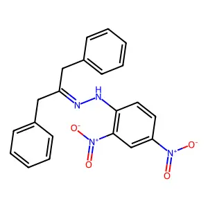 1-(2,4-Dinitrophenyl)-2-(1,3-diphenylpropan-2-ylidene)hydrazine structure