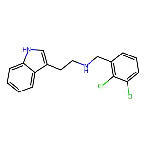 N-[(2,3-dichlorophenyl)methyl]-2-(1H-indol-3-yl)ethanamine structure