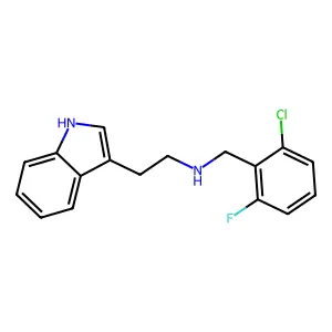 N-(2-chloro-6-fluorobenzyl)-2-(1H-indol-3-yl)ethanamine structure