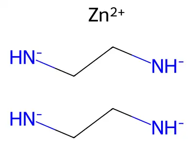 (T-4)-Bis(1,2-ethanediamine-I masculineN1,I masculineN2)zinc(2+) structure