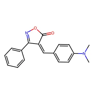 (4Z)-4-[4-(dimethylamino)benzylidene]-3-phenyl-1,2-oxazol-5(4H)-one structure