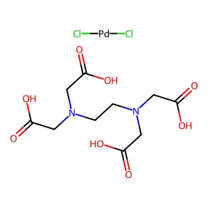 2-[2-[bis(carboxymethyl)amino]ethyl-(carboxymethyl)amino]acetic acid;dichloropalladium structure
