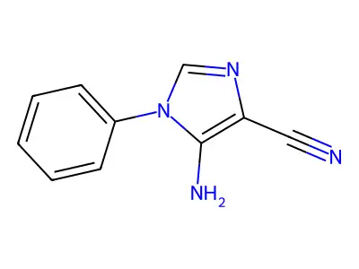 5-氨基-1-苯基-1H-咪唑-4-甲腈 structure