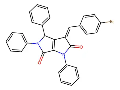 (3Z)-3-[(4-bromophenyl)methylidene]-1,4,5-triphenyl-4H-pyrro structure