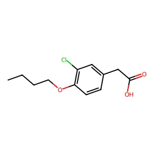2-(4-丁氧基-3-氯苯基)乙酸 structure