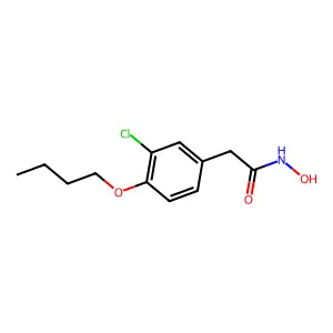2-(4-丁氧基-3-氯苯基)乙酰氧肟酸 structure
