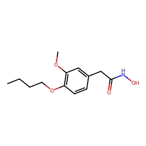 Acetohydroxamic acid, 2-(4-butoxy-3-methoxyphenyl)- structure