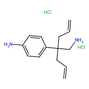 Phenethylamine, p-amino-beta,beta-diallyl-, dihydrochloride structure