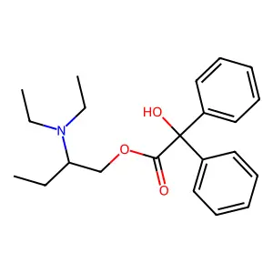 2-(Diethylamino)butyl hydroxy(diphenyl)acetate structure