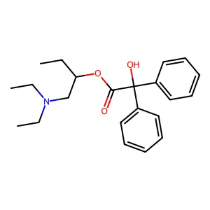 1-(Diethylamino)butan-2-yl hydroxy(diphenyl)acetate structure