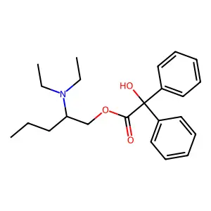 2-(Diethylamino)pentyl hydroxy(diphenyl)acetate structure