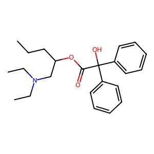1-(Diethylamino)pentan-2-yl hydroxy(diphenyl)acetate structure