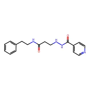 Isonicotinic acid, 2-(2-(phenethylcarbamoyl)ethyl)hydrazide structure