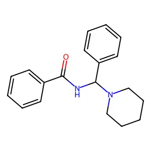 Benzamide, N-(phenyl-1-piperidinylmethyl)- structure