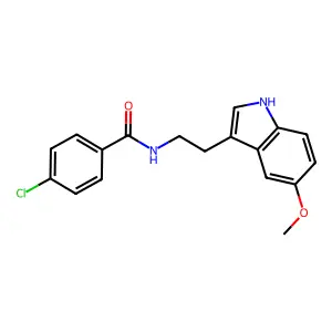 4-chloro-N-[2-(5-methoxy-1H-indol-3-yl)ethyl]benzamide structure