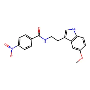 N-[2-(5-methoxy-1H-indol-3-yl)ethyl]-4-nitrobenzamide structure