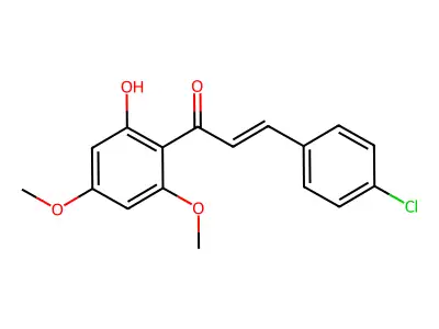 4-Chloro-4',6'-dimethoxy-2'-hydroxychalcone structure