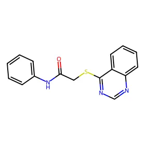 N-phenyl-2-(quinazolin-4-ylsulfanyl)acetamide structure