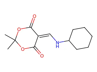 5-[(Cyclohexylamino)methylidene]-2,2-dimethyl-1,3-dioxane-4,6-dione structure