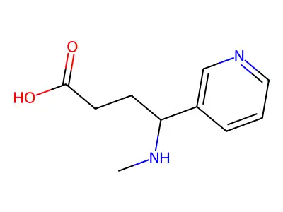 4-(Methylamino)-4-(3-pyridyl)butyric acid structure