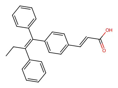 3-[4(1,2-二苯基-丁-1-烯基)-苯基]丙烯酸 structure