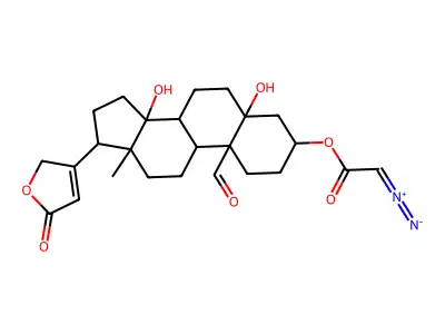 Strophanthidin, 3-diazoacetate structure