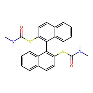 Carbamothioic acid, dimethyl-, S,S'-(1,1'-binaphthalene)-2,2'-diyl ester structure